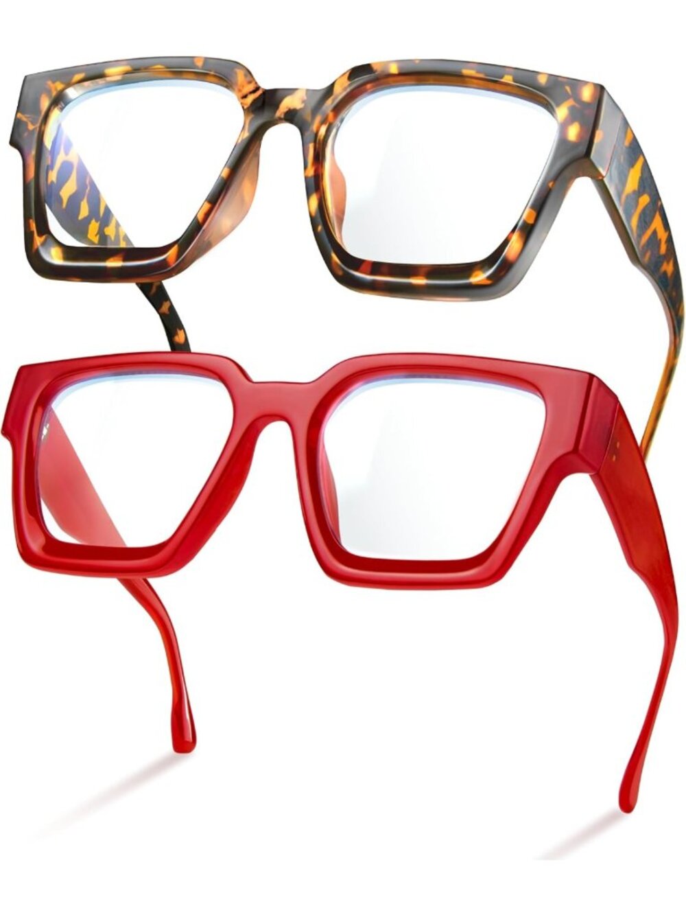 Oversized Rectangle Fashion Glasses for Men & Women - Chic Preppy Eyewear Frame